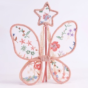 Gran oferta, ala de mariposa de flor hecha a mano para niños, Navidad, fiesta de Halloween, encaje, alas de mariposa bordadas para bebé - Product Image 3