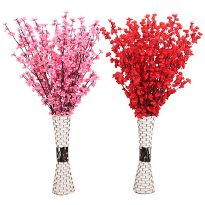 กิ่งดอกท้อประดิษฐ์ ความยาว 120 ซม. ดอกไม้ผ้าไหมสำหรับตกแต่งพื้น - Product Image 2