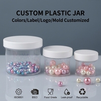 Pot en plastique pour cosmétiques de 30 ml et 60 ml avec couvercles blancs pour gommage corporel et slime capillaire