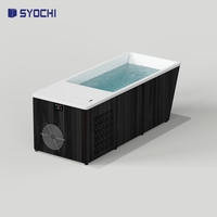 Baignoire de glace intelligente Syochi avec refroidisseur, filtre et WiFi, solution tout-en-un premium pour bain de glace avec refroidisseur