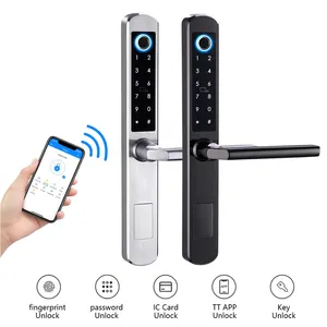 Ttlock App Keyless Biometrische Slot Vingerafdruk Smalle Schuifdeur Lock Smart Handvat Slot