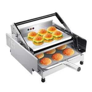 Factory direct selling burger heat control burger bun warmer burger bun making machine