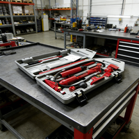 Kit de réparation de carrosserie automobile avec cric hydraulique Porta Power de 10 tonnes, réparation de collision en acier, atelier certifié CE