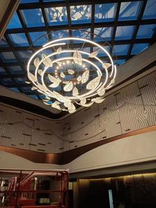 Luminaire suspendu rond à LED pour <span class=keywords><strong>salon</strong></span>, intérieur, maison, plafond, en verre de Murano, lustres et suspensions, vente chaude - Product Image 3