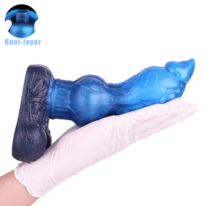 YOCY realista perro nudo fantasía consolador mujeres doble capa silicona fuerte ventosa Anal enchufe masturbación juguete sexual al por mayor - Product Image 1