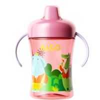 ALGO Nouvelle tasse d'apprentissage pour bébé en PP sans BPA pour les tout-petits de 2 à 4 ans avec des impressions d'animaux de dessin animé et un débit moyen
