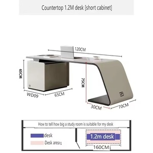 Escritorios modernos de lujo para CEO, muebles de oficina de alta gama, escritorios de computadora para Jefe y Gerente Administrativo - Product Image 5