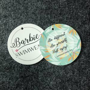 ป้ายห้อยแบบวงกลมขนาดเล็กสำหรับใส่เสื้อผ้าเสื้อผ้ามีแบรนด์ป้ายมัดผมแท็กซักเสื้อผ้าดูแลโลโก้แบบกำหนดเอง - Product Image 4