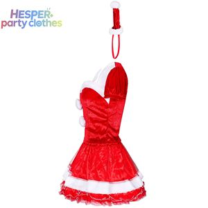 HESPER Women Christmas <b>Costumes</b> Sexy <b>Costumes</b> Uniform Party Red Christmas Dress Women Clothing for Adults - Product Image 3