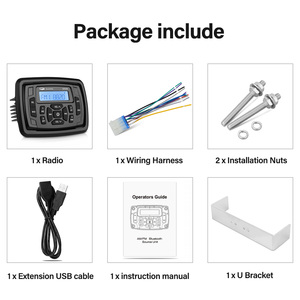 Ur sugar — <span class=keywords><strong>Radio</strong></span> Marine étanche, <span class=keywords><strong>Bluetooth</strong></span>, récepteur FM AM, lecteur MP3, stéréo, pour voiture, camping-Car, UTV, ATV, SPA, <span class=keywords><strong>bateau</strong></span>, Yacht - Product Image 4