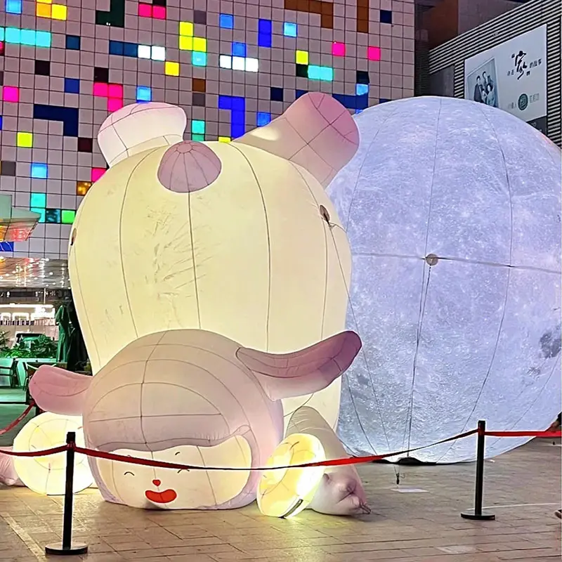 Individuelle aufblasbare riesige aufblasbare Schaf-Comic-Figur-Ballon für Werbung Veranstaltungen Dekoration