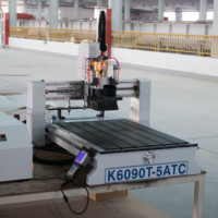Draagbare 3d Mini Cnc Router 6090 Kleine Hobby Cnc Mini Atc Waterkoelspil Voor Timmerwerk