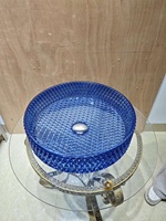 Lavabo en cristal ultra-luxueux Fanwin, lavabo de salle de bain, vente chaude aux États-Unis et à Dubaï, Arabie Saoudite