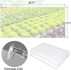 透明な押出成形温室用プラスチックシート 6ミル ポリエチレンフィルム 高耐久 水・太陽・霜・風・埃対策 農業用 - Product Image 1