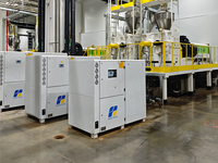 Refroidisseur d'eau industriel HERO-TECH 80 kW refroidi par air avec compresseur scroll, système de refroidissement économe en énergie pour la transformation alimentaire et les boissons