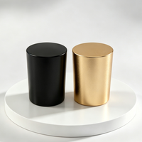 Tapa de Perfume Cilíndrica de Aleación de Zinc, Tapa de Botella Zamac Negra Mate FEA15, 15 mm de Diámetro, Impresión de Logotipo Personalizado, Venta al Por Mayor de Fábrica