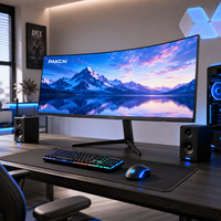 Moniteur de Trading Forex 5K DQHD Incurvé 49 Pouces 240Hz 1ms IPS pour Commandes en Gros OEM ODM, Moniteur LED Gaming 5K pour Café de Jeux