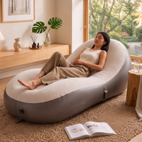 Chaise longue ondulée, canapé d'extérieur moderne et minimaliste, chaise décontractée pliable et épaissie