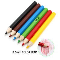 Mini kits de coloriage en bois coffret de crayons de couleur logo personnalisé ensemble de crayons courts 6 couleurs pour enfants