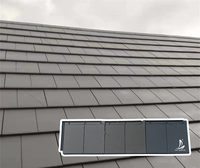 Wetter beständige BMC-Polymer-Dachziegel Flache Form Design im europäischen Stil Wartungsarmes starkes Dach material für die Villa