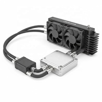 Kit de refroidissement par eau pour refroidisseur liquide avec bloc d'eau en cuivre, radiateur à ailettes en aluminium et deux ventilateurs de refroidissement, équipement industriel