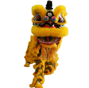 Lion Dance cinese taglia <span class=keywords><strong>normale</strong></span> due persone che indossano il Costume da ballo del leone per i bambini festa di ballo del leone carnevale - Product Image 1