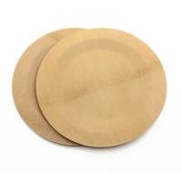 Assiettes rondes et carrées en bambou jetables 100% écologiques, vaisselle plate compostable biologique pour mariages et fêtes