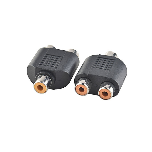 AV Adapter Female AV to Dual Female AV RCA 1-to-2 Splitter Audio Female Splitter