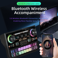 Ensemble de carte son pour équipement de podcast professionnel, mixeur d'entrée d'instrument, microphone à condensateur de studio pour l'enregistrement sur PC et smartphone
