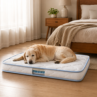 Atmungsaktive Kühlende Sommer-Haustiermatte mit Silikon- und Taschenfederkern-Design für Große Hunde - Reisefertig mit Hochwertigem Stoff