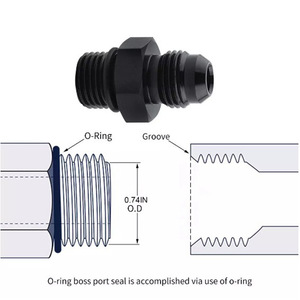 Jiax 10An To 10An Fuel <b>Pump</b> Rail <b>Adapter</b> Orb Threaded Straight Pipe Connector For Retrofit Upgrade - Product Image 5