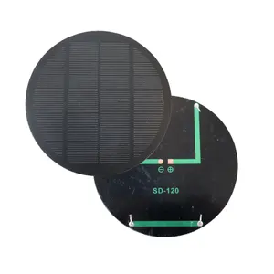 تخفيضات كبيرة من Sunboy لوحة طاقة شمسية مستديرة بقدرة 5 فولت حسب الطلب مصنوعة من مادة بولي إيثيلين تيريفثالات 1.6 وات لوحة طاقة شمسية دائرية شاحن ضوء شمسي خفيف الوزن