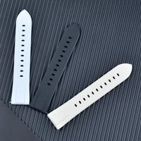 Bracelet de montre de luxe en caoutchouc FKM à dégagement rapide, en fluororubber, souple, durable, respirant, sportif, de remplacement