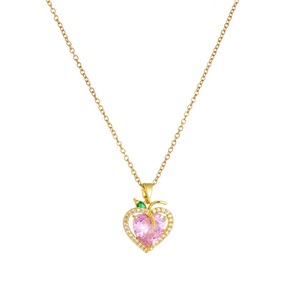 Collana da Donna con Ciondolo a Cuore in Zircone Colorato, <span class=keywords><strong>Serie</strong></span> Variety <span class=keywords><strong>Love</strong></span>, in Acciaio Inossidabile Placcato Oro 18K, per Feste - Product Image 5