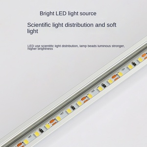 Profilé LED encastré en alliage d'aluminium, bande lumineuse pour armoire, étanche, à intensité variable, design invisible mural pour cuisine - Product Image 4