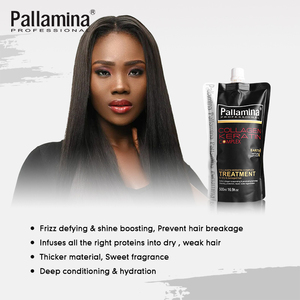 Mascarilla Capilar Pallamina con Aceite de Argán, Colágeno, Multi-Reparación, Queratina, Biotina, Terapia Intensiva para Cabello Dañado, Encrespado y Opaco - Product Image 1