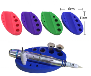 1 pezzo copertura ovale in Silicone in piedi cremagliera tatuaggio inchiostro tazza di pigmento Tatu macchina porta penne per accessori per macchina tatuaggio - Product Image 6