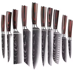 Custom 8 Pcs <strong>sharp</strong> Wooden German Stainless Steel Japanese 67 Layer Damascus Steak Santok Chef Modern <strong>Knives</strong> Kitchen <strong>Knife</strong> <strong>Set</strong> - Product Image 1