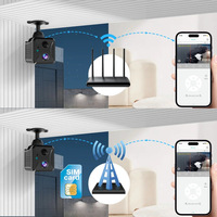 Wistino 4MP interior Mini Cámara Wifi 2400mAh batería de polímero visión nocturna a todo Color Audio bidireccional cámara de red PIR
