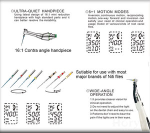Système d'obturation dentaire Sans Fil Endodontiques Supprimer LED Pièce À Main Moteur Endo - Product Image 5