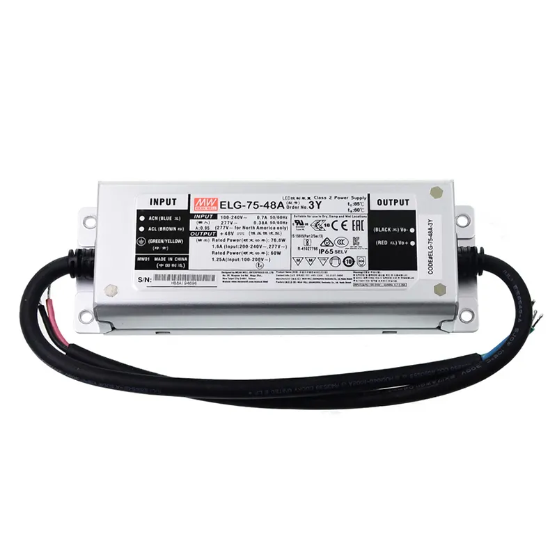 Ortalama kuyu ELG-75-36A 36V LED kısılabilir sürücü 2.1A Dali LED sürücü