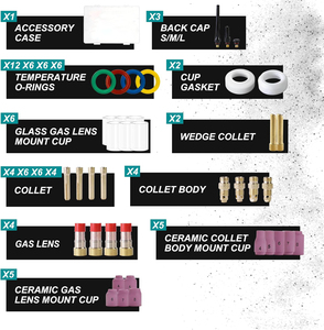 81 pièces – Accessoires et consommables en céramique pour torche de soudage TIG industrielle en acier inoxydable – Modèle de fournitures de soudage - Product Image 4