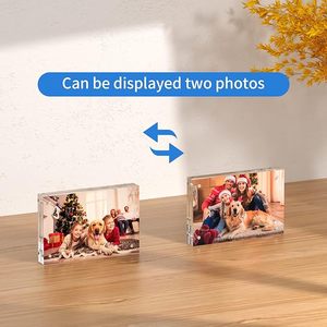 Chất liệu acrylic lụa chất lượng cao mới 10mm + 10mm dày hai mặt rõ ràng khung ảnh từ tính - Product Image 5