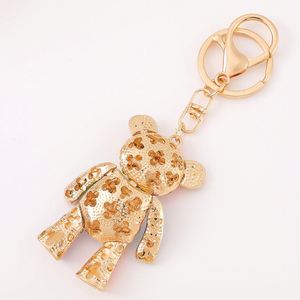 Wholesale Crystal Rhinestone Teddy Bear Keychain Metal Bear <b>Key</b> <b>Chain</b> for Women Purse Handbag Charm Decor - Product Image 5