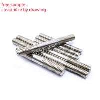 M1.6 Left/Right Thread Double End Rod Bar Stud Bolts Screw 304 Stainless Steel DIN Standard Plain Finish 100mm