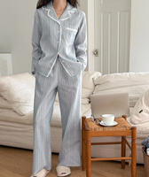 Ensemble pyjama en coton et bambou personnalisé pour femmes, deux pièces, été, automne, respirant, vêtements de nuit, vêtements de maison
