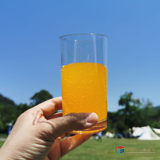 8oz Unbreakable clear Plastic Straight High Ball Glass Water Tumbler PC drinking glass tumbler for party canteen camping
