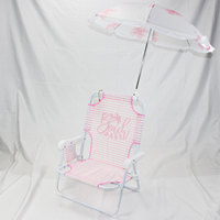 Chaise de camping avec accoudoirs, auvent en tissu Oxford, structure métallique, design moderne, chaise de plage pour enfant, mobilier d'extérieur pliable