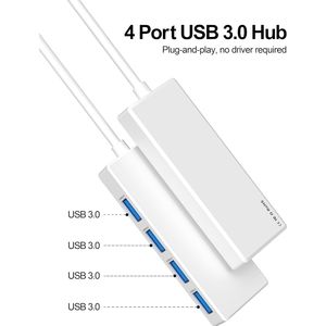 USB 3.0 ฮับ OEM 4 พอร์ต USB A Splitter พลาสติกฮับ Expander อะแดปเตอร์แบบพกพา Multiport DATA Hub สําหรับแล็ปท็อป <span class=keywords><strong>Mac</strong></span> Pro และโทรศัพท์มือถือ - Product Image 2