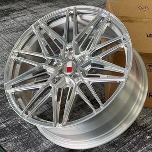 New Forged 5 Passenger Car <b>Wheels</b> 120/1114.3 Multiple <b>Spoke</b> Brushed Wire Drawn Silver Hollow Process - Product Image 3